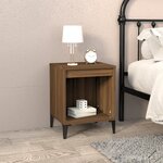 vidaXL Tables de chevet 2 Pièces Chêne marron 40x35x50 cm