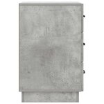 vidaXL Cabinet de chevet avec tiroir Gris béton 43 x 41 x 63 5 cm