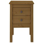 vidaXL Tables de chevet 2 Pièces Marron miel 40x35x61 5 cm Pin solide