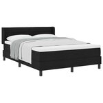vidaXL Lit à ressorts avec matelas Noir 200 x 160 cm Polyester