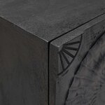 vidaXL Table de chevet faite main Noir 40 x 30 x 50 cm