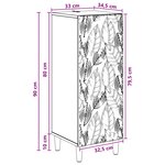 vidaXL Buffet Blanc brillant 33 x 34 5 x 90 cm Bois d'ingénierie