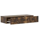 vidaXL Table d'appoint murale Chêne fumé 87 5 x 34 5 x 17 cm
