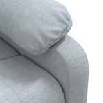 vidaXL Fauteuil inclinable électrique Gris clair Tissu