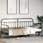Cadre de lit transformable vidaXL Noir 90x190 cm en acier