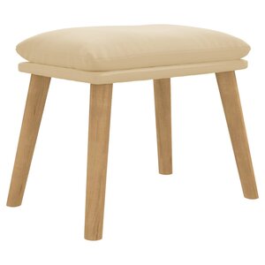 vidaXL Repose-pied Blanc crème 45x29 5x35 cm Velours
