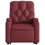 vidaXL Fauteuil inclinable de massage électrique rouge bordeaux