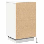 vidaXL Cabinet de chevet Blanc 39 x 34 5 x 65 cm Bois d'ingénierie