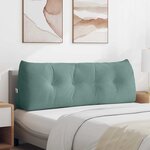 vidaXL Coussin de Dos Vert Mer 140 x 24 x 50 cm Velours