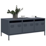 vidaXL Table basse anthracite 101 5x50x43 5 cm acier laminé à froid