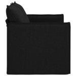 vidaXL Canapé Noir 136 x 82 x 85 cm tissu