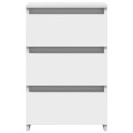 vidaXL Tables de chevet 2 Pièces blanc 40x35x62 5 cm bois d'ingénierie