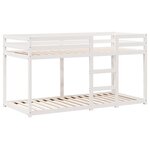 vidaXL Lit superposé sans matelas blanc 90x200 cm bois de pin massif