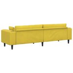 vidaXL Canapé avec coussin Jaune 250 x 77 x 76 cm Velours