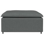 vidaXL Module de repose-pieds pour canapé modulaire Gris foncé 100 x 100 x 48 cm