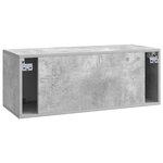 vidaXL Meuble TV mural 78 5 x 31 x 30 cm Gris béton Bois d'ingénierie