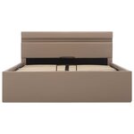 vidaXL Cadre de lit à rangement et LED Cappuccino Similicuir 120x200cm