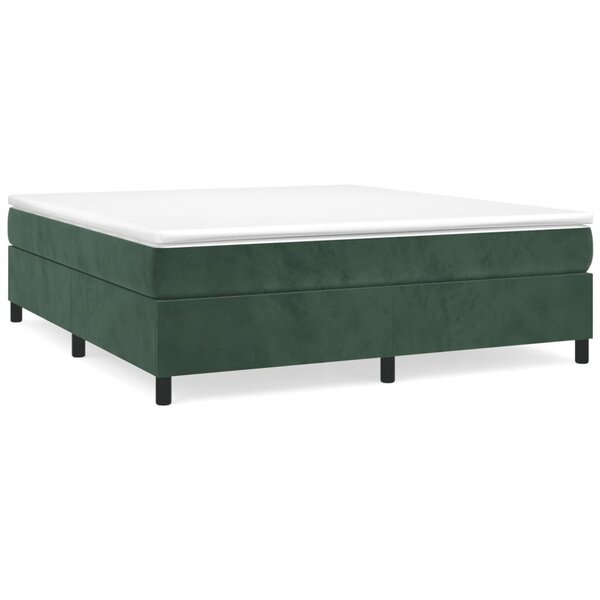 vidaXL Cadre de lit sans matelas vert foncé 200x200 cm velours