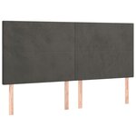 vidaXL Cadre de lit sans matelas gris foncé velours