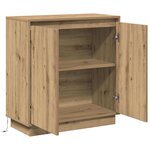 vidaXL Buffet LED Chêne artisanal 71 x 34 5 x 75 cm Bois d'ingénierie