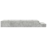 vidaXL Cadre de lit avec rangement Gris béton 100 cm Bois d'ingénierie
