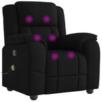 vidaXL Fauteuil de massage inclinable Noir Tissu