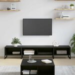 vidaXL Meuble TV Chêne noir 170 5 x 36 x 30 5 cm Bois d'ingénierie
