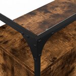 vidaXL Buffet avec dessus en verre chêne fumé bois d'ingénierie