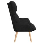 Fauteuil relaxant vidaXL en tissu noir