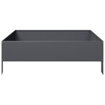 vidaXL Lit surélevé de jardin anthracite 100x100x33 5 cm acier