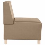 vidaXL Unité de Sofa Modulaire Sans Accoudoirs 2 Pièces Cappuccino
