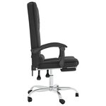 vidaXL Fauteuil de massage inclinable de bureau Noir Similicuir