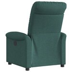 vidaXL Fauteuil inclinable Vert foncé Tissu