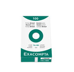 100 Fiches Bristol A7 blanc ligné non perforées sous film EXACOMPTA