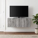 vidaXL Meuble TV mural 98 x 31 cm Sonoma gris Bois d'ingénierie