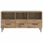 vidaXL Meuble TV 102 x 34 5 x 50 cm Chêne artisanal Bois d'ingénierie