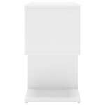 vidaXL Table de chevet Blanc 50x30x51 5 cm Aggloméré