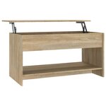 vidaXL Table basse chêne sonoma 102x50x52 5 cm bois d'ingénierie