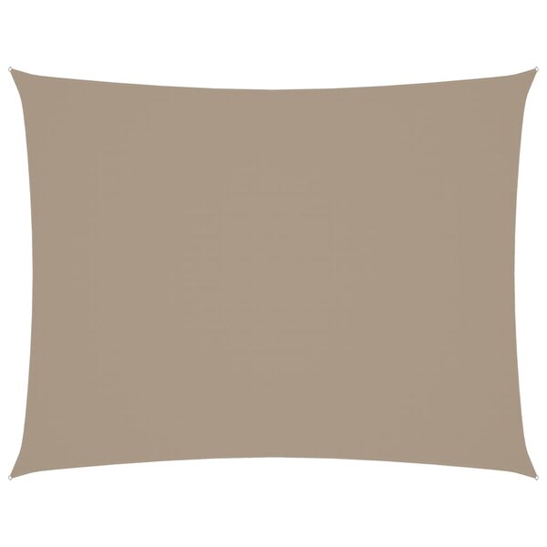 vidaXL Voile de parasol Tissu Oxford rectangulaire 2x3 5 m Taupe