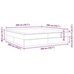 vidaXL Lit avec rangement et matelas Gris clair 200 x 200 cm Polyester