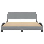 vidaXL Cadre de lit sans matelas gris clair 160x200 cm tissu