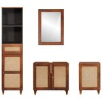 vidaXL Mobilier de salle de bain avec tiroir 4 Pièces 38 x 33 x 160 cm