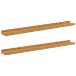 vidaXL Étagère Murale 2 Pièces Beige 80 x 9 x 3 cm Bois d'ingénierie