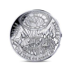 L'Art de la Plume – Le Tour du monde en 80 jours Monnaie de 10€ Argent