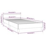 vidaXL Cadre de lit avec tête de lit Gris foncé 90x200 cm Velours
