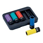 BAHCO Set 5 douilles à choc profond 17/19/21/22/24 mm BWSS12P5