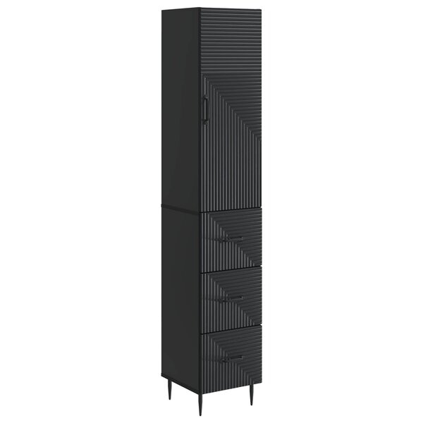 vidaXL Ensemble de Meubles 2 Pièces Noir 33 x 34 5 x 90 cm