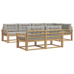 vidaXL Ensemble de canapés d'extérieur 6 pc Blanc et gris clair
