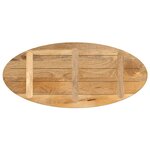vidaXL Dessus de table 140x50x3 8 cm ovale bois massif de manguier