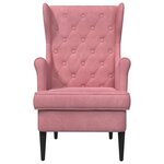 vidaXL Fauteuil Rose Velours